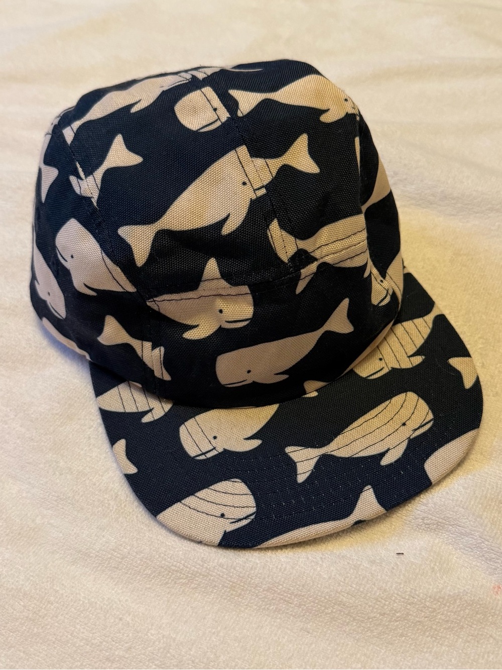 Chuck Orginals Navy Whale Print 5 panel Cap